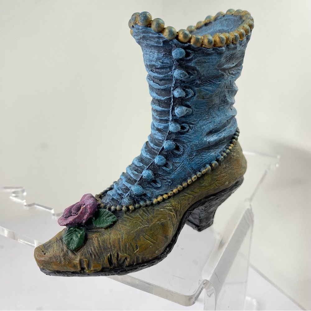 Vintage Miniature Collectible Victorian Ladies Boot 4”